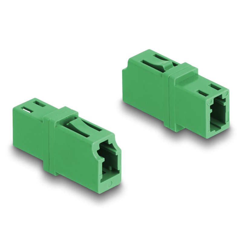 DeLOCK Optical Fiber Coupler LC Simplex female to LC Simplex female APC green