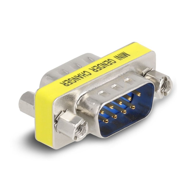 DeLOCK D-Sub 9 pin Gender Changer male to male (nuts) 2 pieces