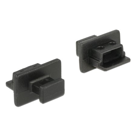 Staubschutz für USB 2.0 Mini-B Buchse mit Griff 10 Stück schwarz