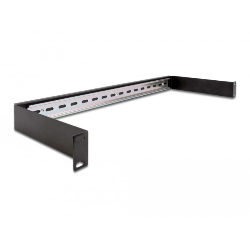DeLOCK Rail DIN 19″, panneau, 1 unité, noir