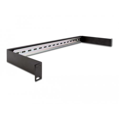 DeLOCK Rail DIN 19″, panneau, 1 unité, noir