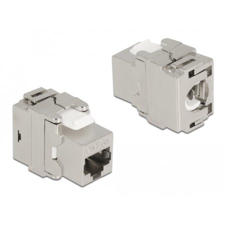 DeLOCK Keystone Module RJ45 jack to LSA Cat.6A 180° toolfree metal