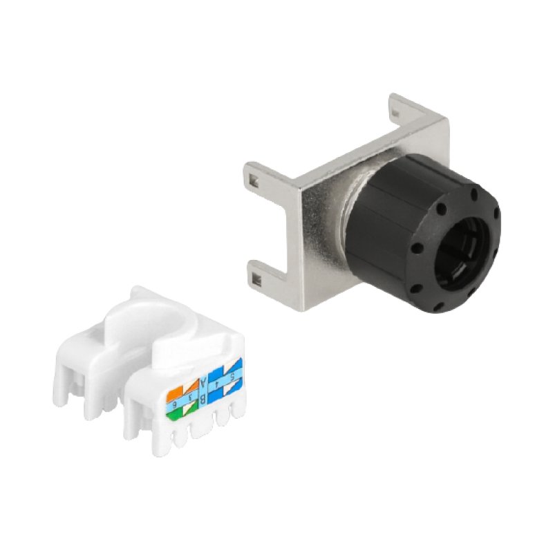 DeLOCK Keystone Module RJ45 jack to LSA Cat.6A 180° toolfree metal