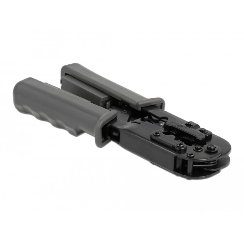DeLOCK Crimp tool with stripper and network tester for 8P (RJ45), 6P (RJ12/11) or 4P (RJ10) plugs