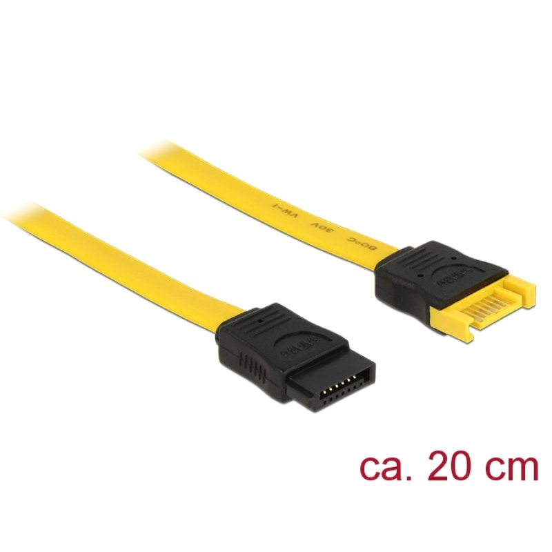 DeLOCK 83949 SATA cable 0.2 m SATA 7-pin Yellow