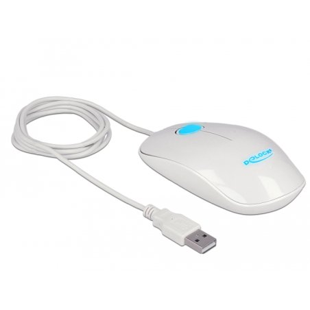 DeLOCK 12537 souris Bureau Ambidextre USB Type-A Optique 1200 DPI