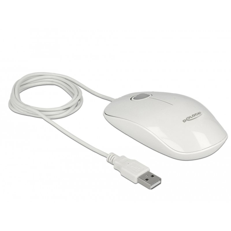 DeLOCK 12537 mouse Office Ambidextrous USB Type-A Optical 1200 DPI