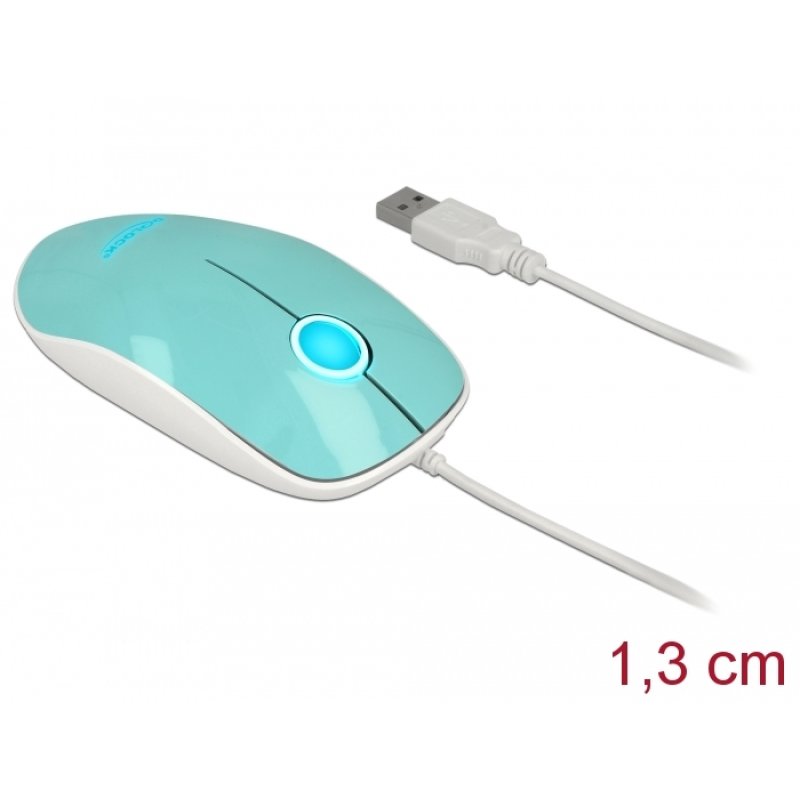 Optische 3-Tasten LED Maus USB Typ-A türkis
