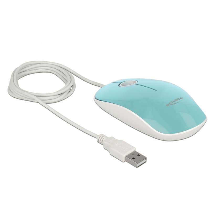 DeLOCK 12538 souris Bureau Ambidextre USB Type-A Optique 1200 DPI