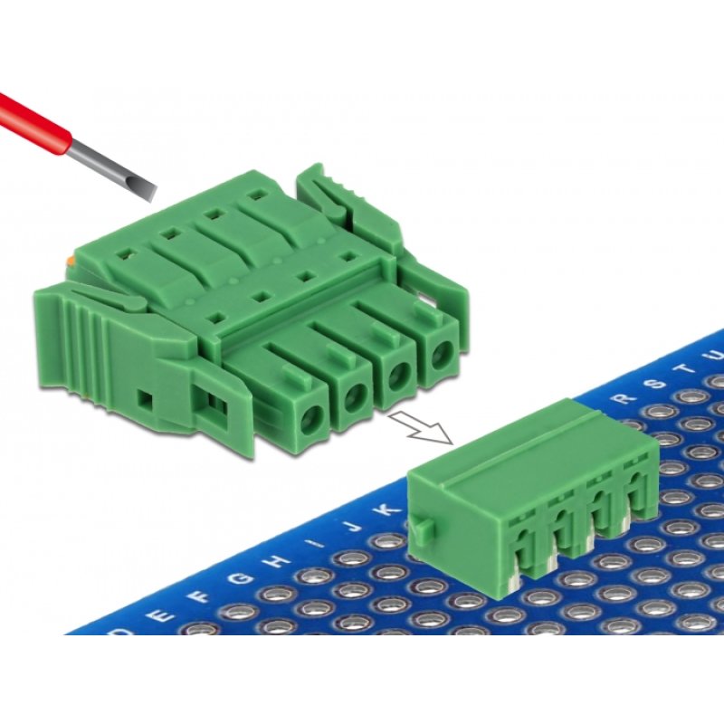 DeLOCK 65954 terminal block Green