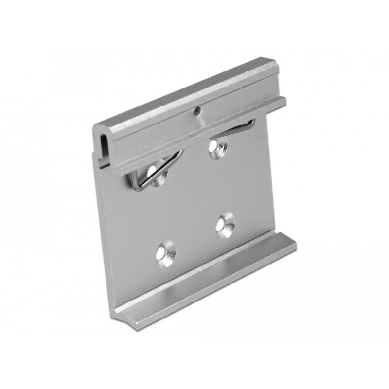 Aluminium Montageclip für Hutschiene (4 Befestigungslöcher)