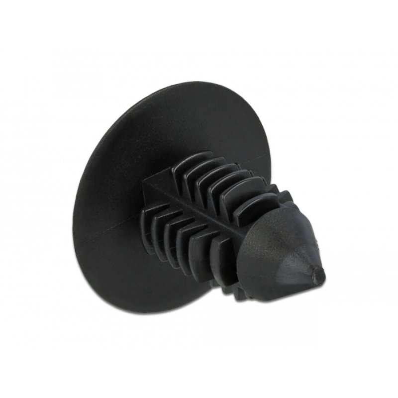 DeLOCK Fir tree clip black 10 pieces