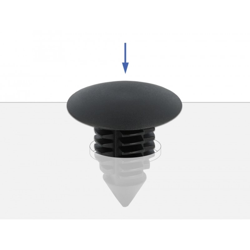 DeLOCK Fir tree clip black 10 pieces