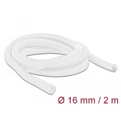 DeLOCK Braided Sleeve self-closing 2 m x 16 mm white