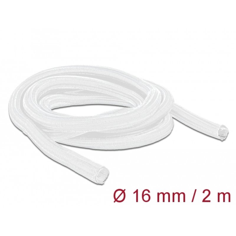 DeLOCK Manchon tressé autofermant 2 m x 16 mm, blanc