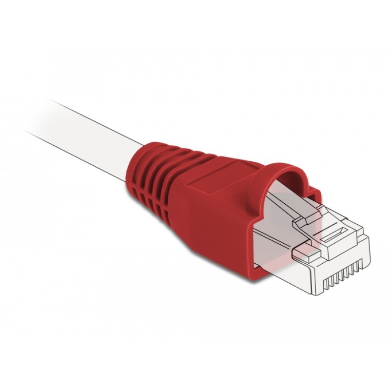 Knickschutztülle für RJ45 Stecker rot 20 Stück