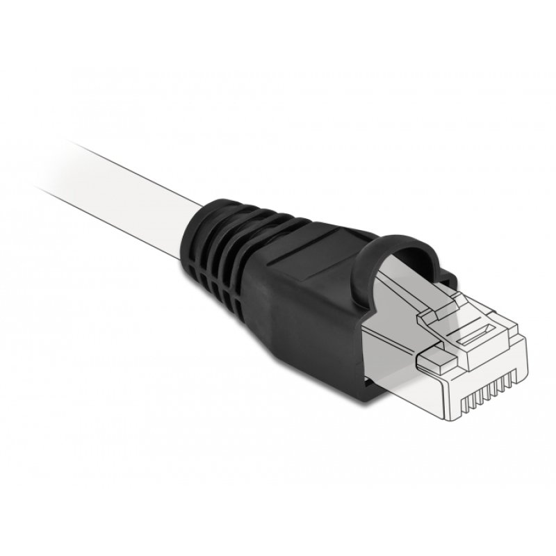 DeLOCK Réducteur de tension pour RJ45 mâle, noir, 20 unités