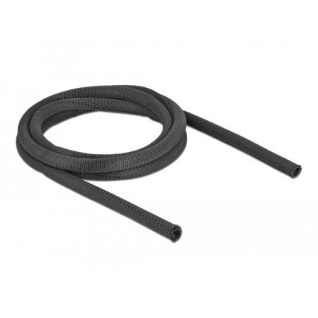 DeLOCK Manchon tissé, auto-fermant, 2 m x 13 mm, noir