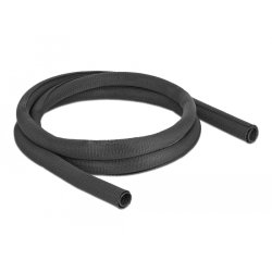 DeLOCK Manchon tissé, auto-fermant, 2 m x 25 mm, noir