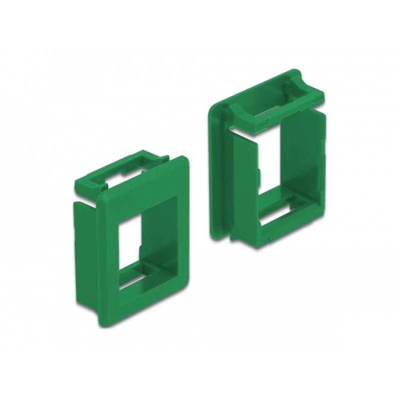 DeLOCK Support Keystone pour boîtiers 4 pièces vert