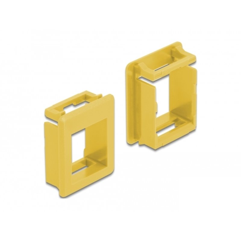 DeLOCK Support Keystone pour boîtiers 4 pièces jaune