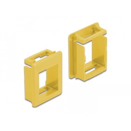 DeLOCK Keystone Holder for cases 4 pieces yellow