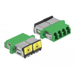 DeLOCK Coupleur de fibre optique de protection laser LC Quad femelle à LC Quad femelle Simple-mode, vert