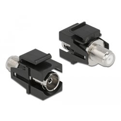 DeLOCK Keystone Module IEC female to F female black