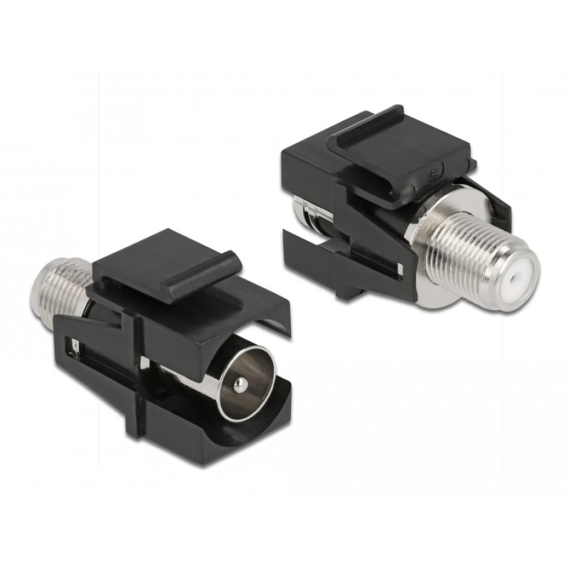 DeLOCK Keystone Module IEC male to F female black