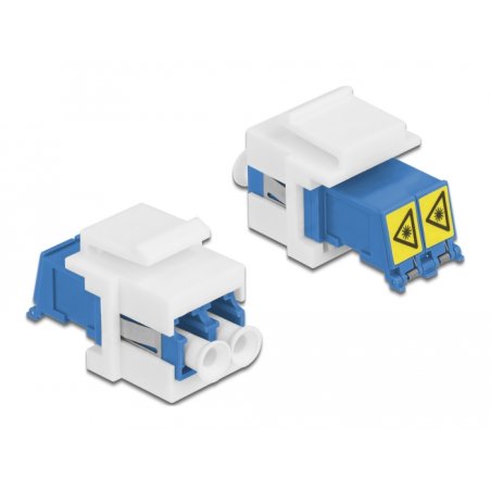 DeLOCK Keystone Module LC Duplex female to LC Duplex female with laser protection flip inside