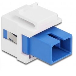 Keystone Modul SC Simplex Buchse zu SC Simplex Buchse blau / weiß
