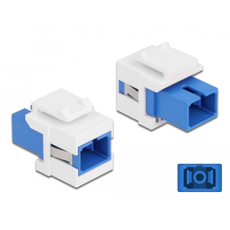 DeLOCK Keystone Module SC Simplex female to SC Simplex female blue / white