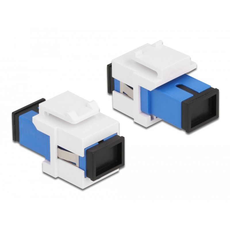 DeLOCK Module Keystone SC Simplex femelle à SC Simplex femelle bleu / blanc