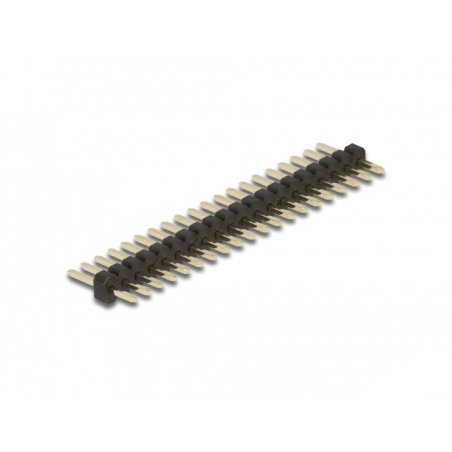 DeLOCK Barrette de 20 broches, écartement 1,27 mm, 1 rangée, droite, 5 unités