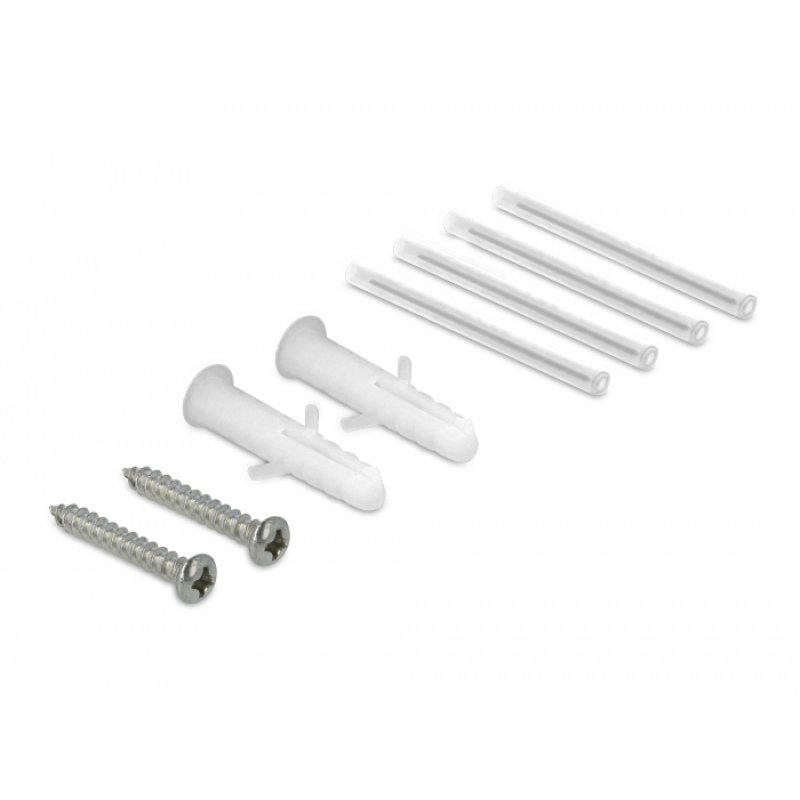 DeLOCK Boitier de connexion de la fibre optique pour rail DIN 4 x SC Simplex ou LC Duplex blanc