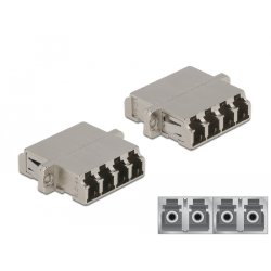 LWL Kupplung LC Quad Buchse zu LC Quad Buchse Singlemode Metall