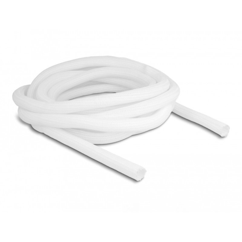 DeLOCK Manchon tressé autofermant 5 m x 16 mm, blanc