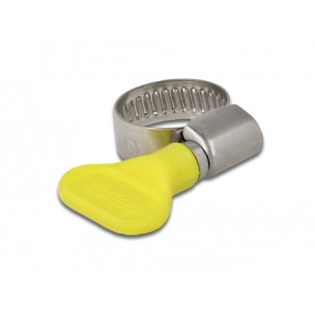 DeLOCK Butterfly Hose Clamp 13 - 19 mm 10 pieces yellow