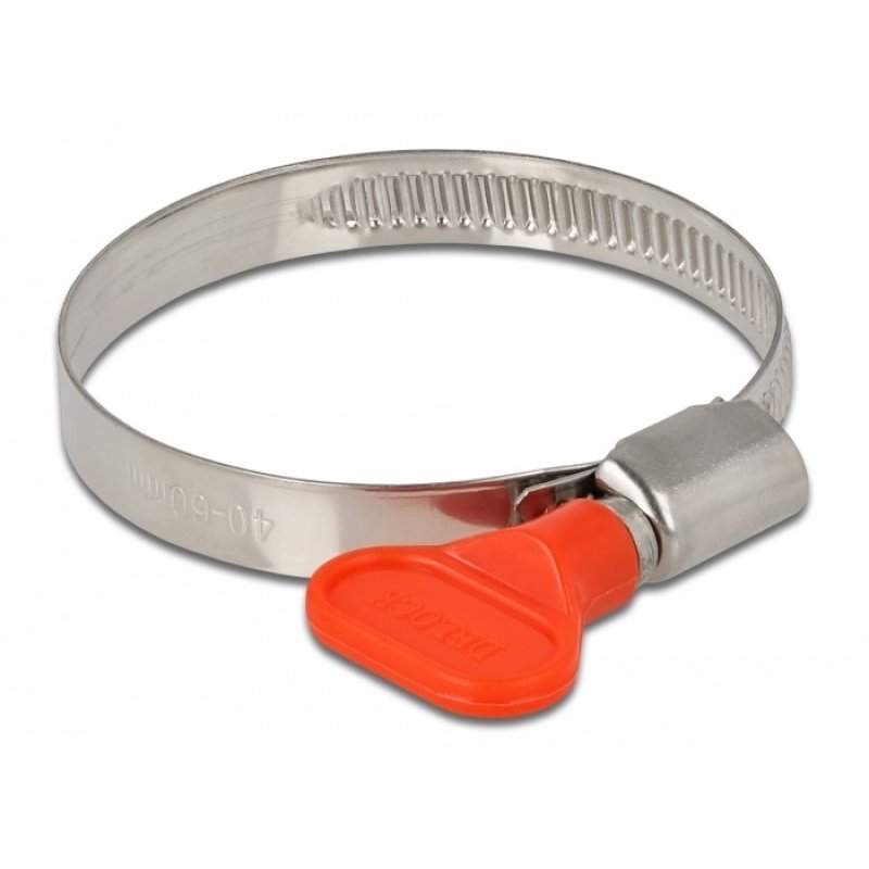 DeLOCK Collier de tuyau à papillon 40 à 60 mm, 10 unités