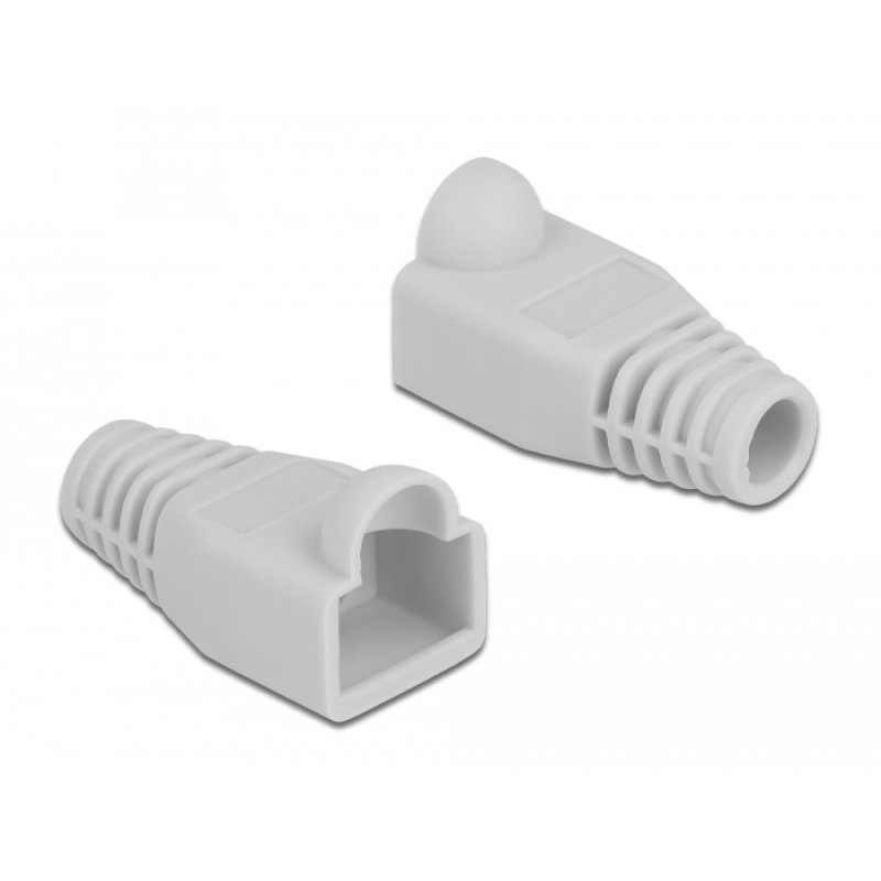 Knickschutztülle für RJ45 Stecker grau 20 Stück