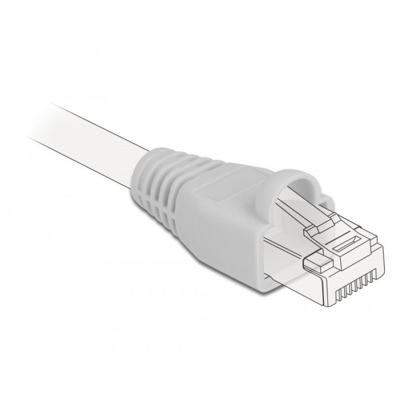 Knickschutztülle für RJ45 Stecker grau 20 Stück