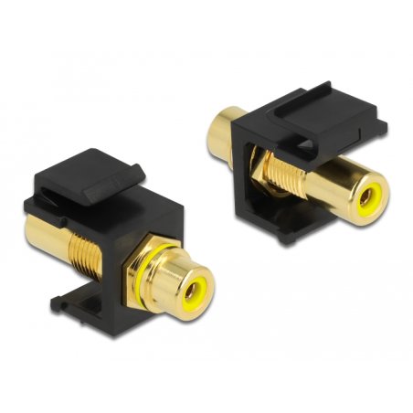 DeLOCK Keystone Module RCA female RCA female gold plated yellow / black