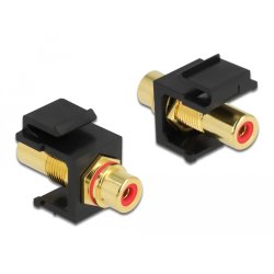 DeLOCK Keystone Module RCA female RCA female gold plated red / black