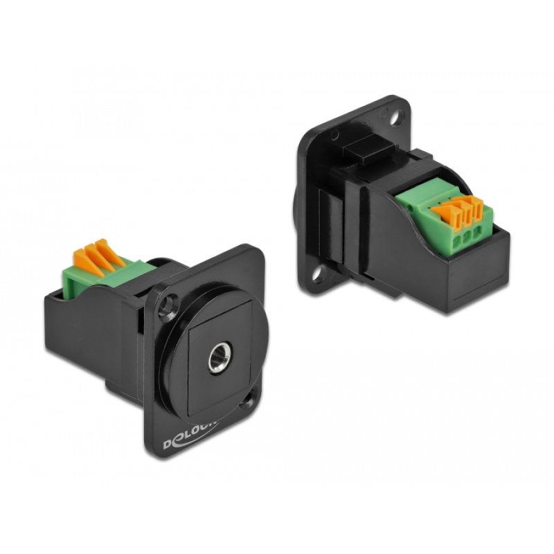 DeLOCK Module D-Type, stéréo femelle de 3,5 mm à 3 broches à bornier