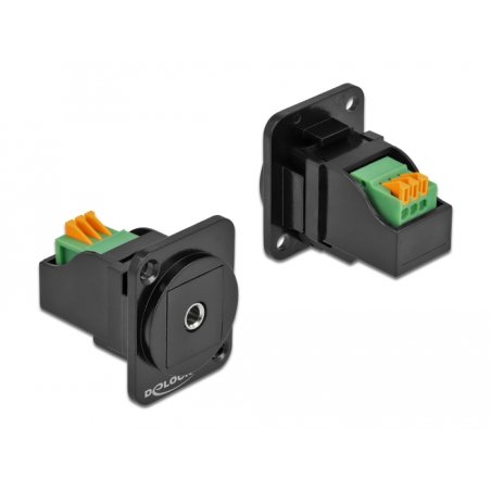 DeLOCK D-Type Module 3.5 mm 3 pin stereo jack female to terminal block