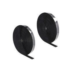 Strapazierfähiges Klettband selbstklebend mit Haft- und Flauschband L 25 m x B 25 mm schwarz