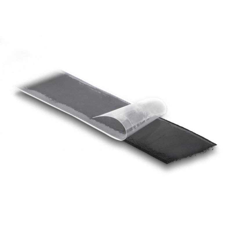 Strapazierfähiges Klettband selbstklebend mit Haft- und Flauschband L 25 m x B 25 mm schwarz