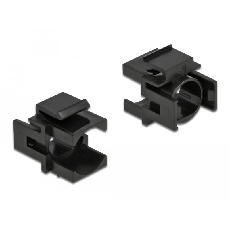 DeLOCK Capot Keystone noir avec 4 trous de 12,5 mm