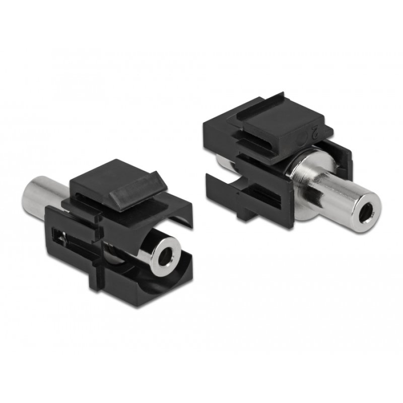 Keystone Modul Klinkenbuchse 3,5 mm 3 Pin zu Klinkenbuchse 3,5 mm 3 Pin schwarz