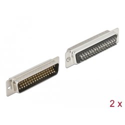 D-Sub HD 50 Pin Stecker Metall, Lötversion, 2 Stück